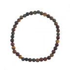 Bracelet ?il de tigre naturel les 3 yeux (tigre taureau faucon) boules 4mm rouge