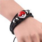 Bracelet - pok�mon - pok�ball - rouge et blanc - synth�tique - mixte