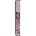 Bracelet trail pour apple watch 38 - 40 - 41mm - bigben connected - gris et rouge - nylon tiss� - fermeture ...
