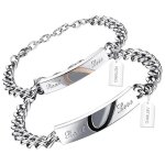 Bracelet - velinko - 165 / 19 cm acier au titane bijoux pour femmes hommes cadeau unique pour lamour ...