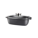 Braisière - 35 cm - revêtement antiadhésif effet pierre - compatible tous feux - noir Braisière - 35 cm - revêtement antiadhésif effet pierre - compatible tous feux - noir