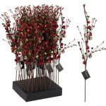 Branche d�corative - baies artificielles clochettes - 46 cm - rouge - �l�gance chic