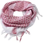 charpe brandit keffieh shemag rouge / blanc - unisex - 100% coton