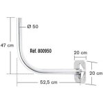 Bras mural - erard - 800950 - zinc blanc - tube acier ? 50 - composant de montage