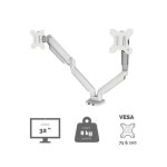 Bras porte - crans double fellowes - platinum series - blanc - inclinable - pour crans 32  - 65