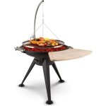 Bras�ro barbecue - blumfeldt delion - bras�ro ext�rieur - c�ble acier - noir