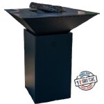 Cevenol brasero plancha barbecue double cuve acier thermolaqué - anthracite - sans rangement bois - sobre ... Cevenol brasero plancha barbecue double cuve acier thermolaqué - anthracite - sans rangement bois - sobre ...
