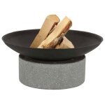 Brasero en fonte et granit anneau 59. 6 x 26. 5 cm