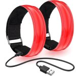 Brassard lumineux led rechargeable - rouge - adulte - mixte - running Brassard lumineux led rechargeable - rouge - adulte - mixte - running