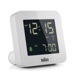 Rveil radio - pilot - braun - bc 09 w - dcf - numrique - lcd - blanc