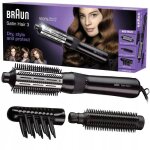 Brosse coiffante soufflante - braun - bras330e - ionique céramique 3 embouts cheveux bouclés lisses Brosse coiffante soufflante - braun - bras330e - ionique céramique 3 embouts cheveux bouclés lisses