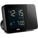 R�veil radio - braun - bc15bla - dcf - projection - alarme sonore - r�tro - �clairage r�glable