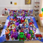 Brawl stars parure de lit imprim�e 3d avec housse de couette et taie doreiller pour enfants adolescents ...