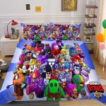 Brawl stars parure de lit imprime 3d avec housse de couette et taie doreiller pour enfants adolescents ...