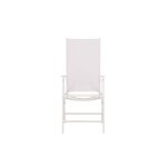 Break chaise de jardin blanc.