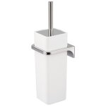 Bremermann garniture wc savona incl. support mural porte - brosse wc carr� - blanc