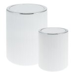 Bremermann gavello lot de 2 poubelles cosm�tiques avec couvercle basculant / / mini poubelle de salle ...