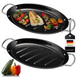 Bremermann pole  griller pour poisson set de 2 ovale antiadhsive 395 x 205 cm
