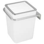 Bremermann seau à cosmétiques savona avec support mural 6 litres plastique carré blanc Bremermann seau à cosmétiques savona avec support mural 6 litres plastique carré blanc