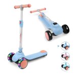 Bremtoy trottinette pour enfants 4 hauteur r�glable 3 roues led �l�gantes trottinette pliante charge ...