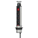 Brennenstuhl multiprise tower power encastrable - 3 prises - avec 2m de câble Brennenstuhl multiprise tower power encastrable - 3 prises - avec 2m de câble