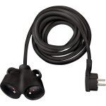 Brennenstuhl rallonge 3m de c�ble avec fiche plate et prise double (utilisation en int�rieur)