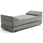 Brescia - banquette 3 places convertible en tissu velours relief - gris