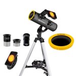 Bresser télescope 76 / 350 avec filtre solaire pour lobservation du soleil Bresser télescope 76 / 350 avec filtre solaire pour lobservation du soleil