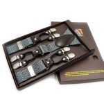 Bretelles homme - lastique - taille rglable - gris fonc