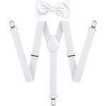 Bretelles - non spcifi - rglables - 2. 5 cm - blanc - y avec 3 clips mtalliques