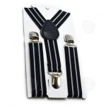 Bretelles rayes - confo - 3 clips rglables - haute lasticit - mixte - 65 cm