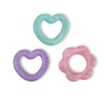 Bright starts lot de 3 anneaux de dentition pretty in pink chill & teethe