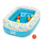 Bright starts - baignoire gonflable avec pompe int�gr� 8 balles de jeu et bouche d�vacuation