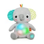 Bright starts jouet bb peluche doudou veilleuse lphant hug - a - bye baby sons et lumires
