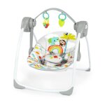 Bright starts transat bb balancelle lectrique pliable ? animaux 6 vitesses balancement 10 chansons ...
