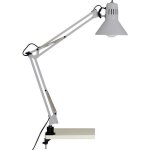 Lampe de bureau - brilliant - hobby e27 - m�tal titane - 40w - abat - jour r�glable