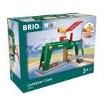 Brio - grue double voie de chargement - accessoire pour circuit de train en bois - mixte d�s 3 ans