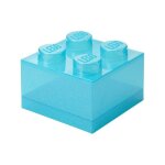 Brique de rangement - lego - storage brick 4 glitter - bleu clair - 57 l - enfichable