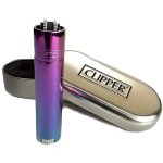 Briquet clipper métal avec etui - rainbow Briquet clipper métal avec etui - rainbow