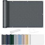 Brise - vue pour balcon 90 x 500 cm imperm�able opaque coupe - vent avec trous et attaches de c�ble pour ...