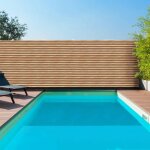 Idmarket brise vue occultant 1, 5 x 10 m effet claustra en bois 160 gr / m