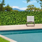 Idmarket brise vue occultant 2 x 10 m imprim feuillage 160 gr / m