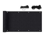 Brise vue renforcé hdpe balcon couverture 12 x 3 m gris 220 gr / m² luxe pro?noir Brise vue renforcé hdpe balcon couverture 12 x 3 m gris 220 gr / m² luxe pro?noir