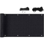 Brise - vue - sekey - 75x300 cm - noir - hdpe 220g / m� - anti - uv et vent