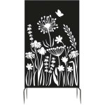 Brise vue treillis en fer motif floral