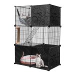 Brisunshine cage  chat en mtal pour lintrieur caisse pour chat diy avec lit pour chat hamac escalier ...