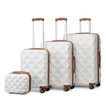 British traveller set de 4 valises de voyage (30 / 53 / 61 / 73cm) rigide l�g�re valise de voyage avec ...