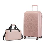 British traveller valise cabine 55x40x22cm valises de voyage � 4 roulettes et serrure tsa + sac de voyage ...