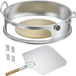 Brk - 6023 inox pizza four kit ensemble complet pizzaring pour weber 57 cm bouilloire grill et beaucoup ...