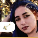 Broche de nez kody piercing or 9 carats triangle cristal 2 mm - �clat pur et raffinement minimaliste